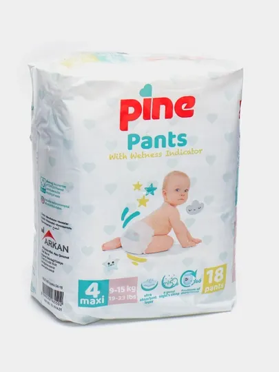 Детские трусики Pine Pants Maxi 4, 9-15 кг, 18 шт