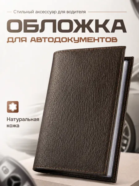 Сувенир Сервис Обложка для автодокументов мужская из натуральной кожи Mr
