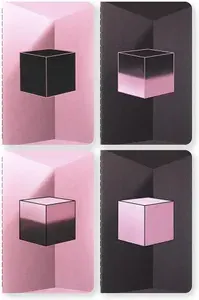Набор из 4 тетрадей Moleskine Cahier Limited Edition BlackPink, нелинованные, Pocket (9х14см), черные и розовые