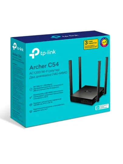 Роутер TP-Link Archer C54, AC1200, Dual Band, 4 антенны, MU-MIMO