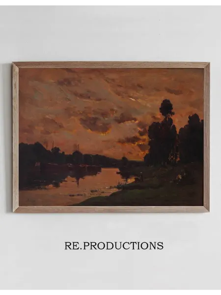 Re.productions Постер La tarde - Charles François Daubigny
