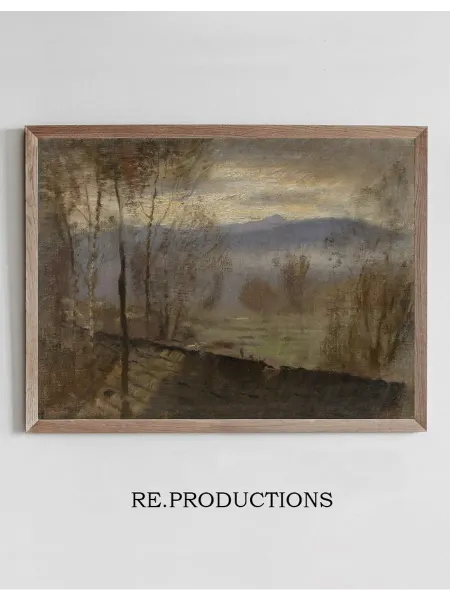 Re.productions Постер Early Evening Landscape with - Ladislav Mednyánszky