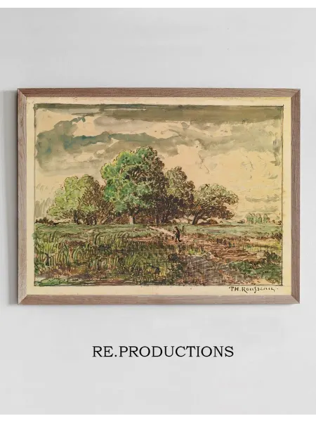 Re.productions Постер Return From The Fields - Théodore Rousseau