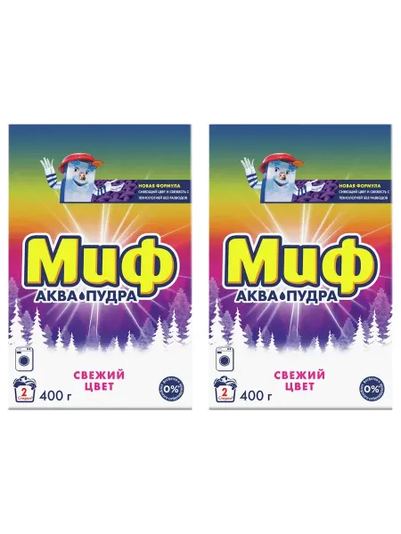 МИФ Стиральный порошок Автомат Свежий цвет, 400 г, 2 шт