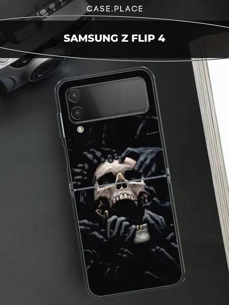 Case Place Чехол на Samsung Z Flip 4 с черепом