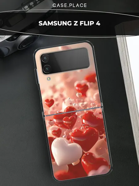 Case Place Чехол на Samsung Z Flip 4 с цветочками