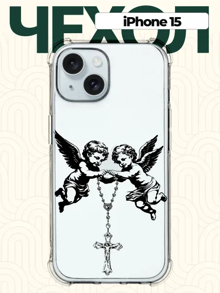 CHEHOO Чехол на iPhone 15 с ангелочками