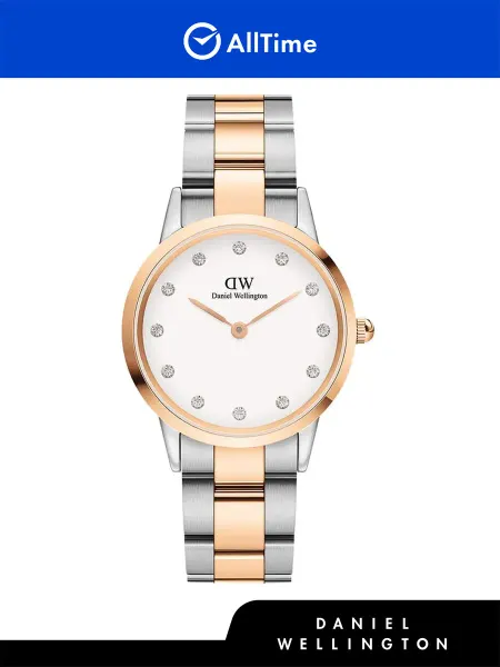 Daniel Wellington Часы наручные с браслетом кварцевые парные с камнями круглые