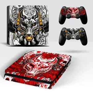 Наклейка Fox Mask для игровой приставки Sony PlayStation 4 Slim полный комплект геймпады