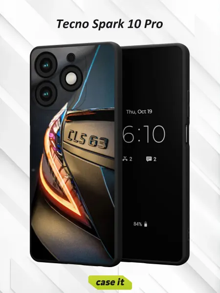 Case it Чехол на Tecno Spark 10 Pro с принтом Мерседес Бенз CLS 63
