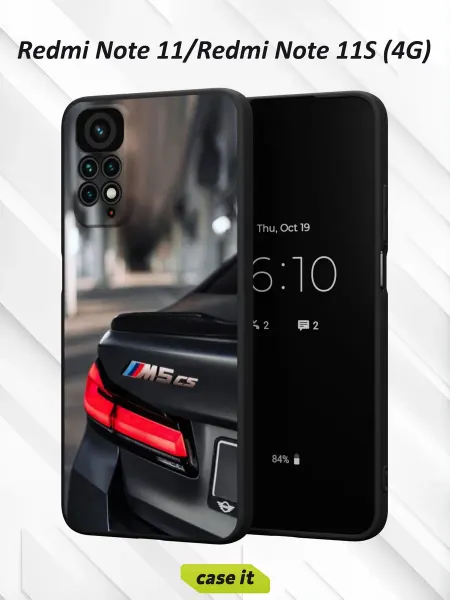Case it Чехол на Redmi Note 11 11S 4G с принтом BMW M5 CS car