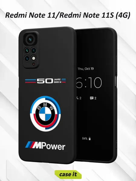 Case it Чехол на Redmi Note 11 11S 4G с принтом Бампер BMW