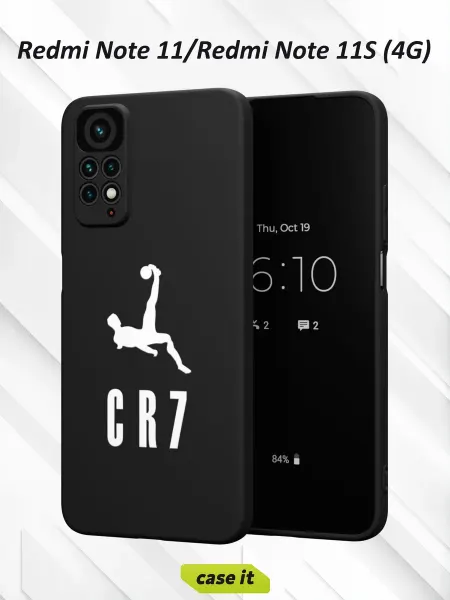 Case it Чехол на Redmi Note 11 11S 4G с принтом логотип бренда CR7