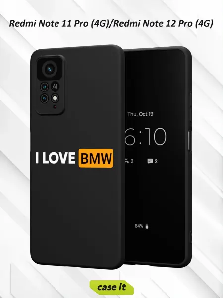 Case it Чехол на Redmi Note 11 Pro 4G Note 12 Pro 4G I love BMW