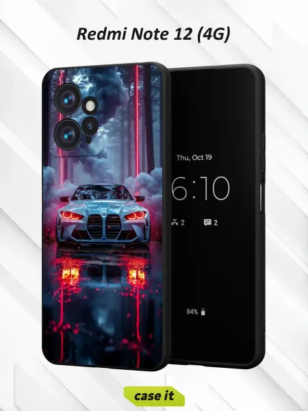 Case it Чехол на Redmi Note 12 4G с принтом BMW M4 car