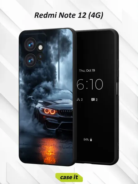Case it Чехол на Redmi Note 12 4G с принтом BMW в дыму