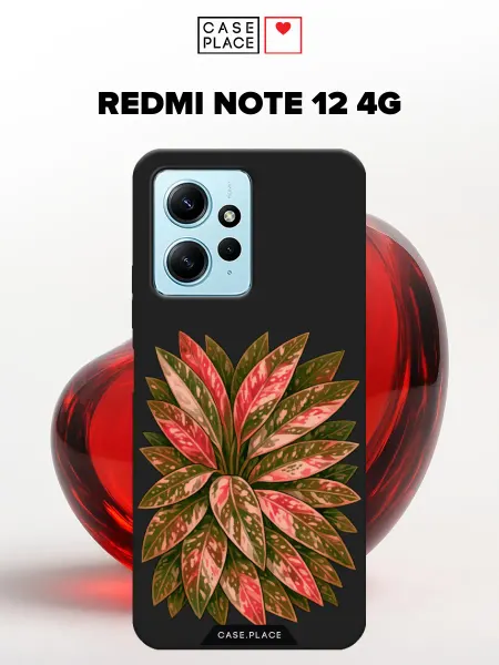 Xiaomi Матовый чехол на Redmi note 12 4G с цветочками