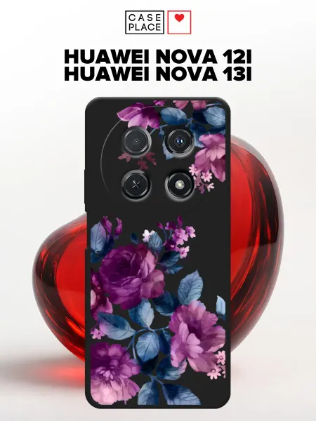 Huawei Матовый чехол на Nova 12i Nova 13i с цветочками