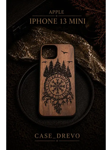 Case_Drevo Деревянный чехол на IPhone 13 mini