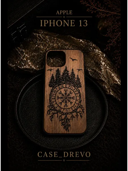 Case_Drevo Деревянный чехол на IPhone 13