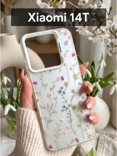 Red Cat Чехол на Xiaomi 14T Полевые цветы 1B