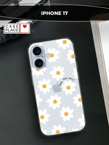 Чехол на iPhone 17 с ромашками