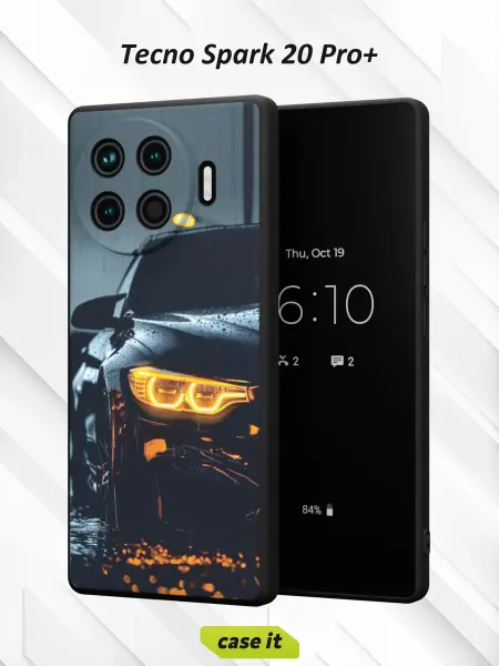 Case it Чехол на Tecno Spark 20 Pro + с принтом часть BMW M4