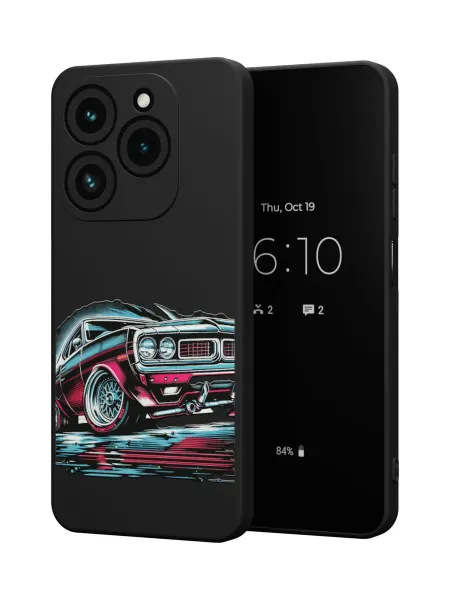 QuestCase Чехол на Tecno Spark 20 Pro с принтом Машина