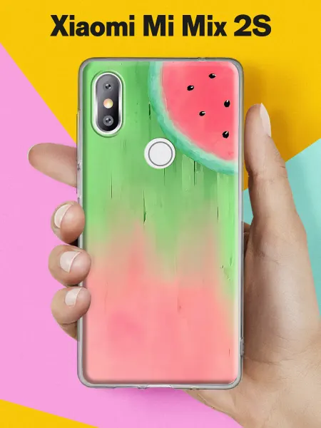 Xiaomi Чехол на Mi Mix 2S с принтом Сочный арбузик на досках