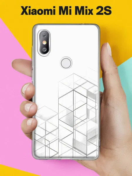 Xiaomi Чехол на Mi Mix 2S с принтом Геометрические кубы