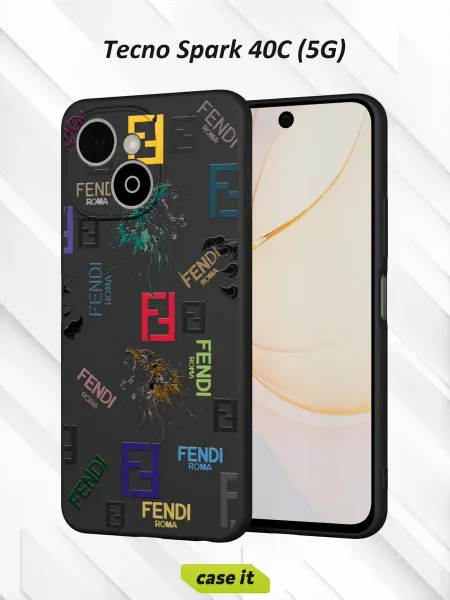 Case it Чехол на Tecno Spark 40C (5G)с принтом Fendi
