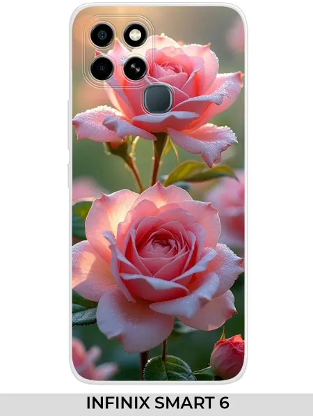 Infinix Чехол на SMART 6 розами