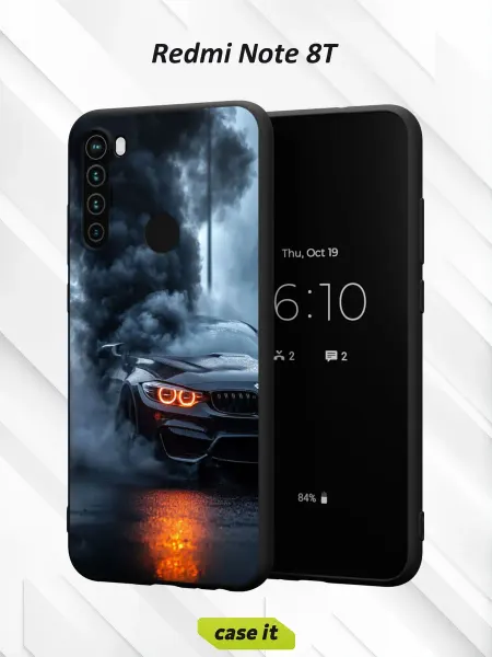 Case it Чехол на Redmi Note 8T с принтом BMW в дыму