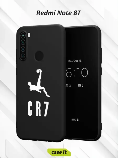 Case it Чехол на Redmi Note 8T с принтом логотип бренда CR7