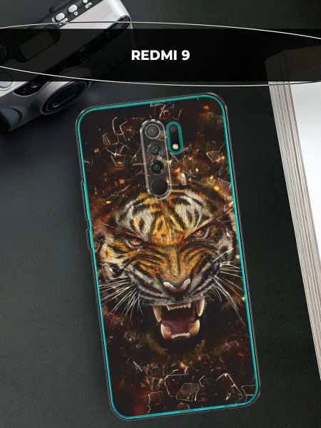 Xiaomi Чехол на Redmi 9 тигр