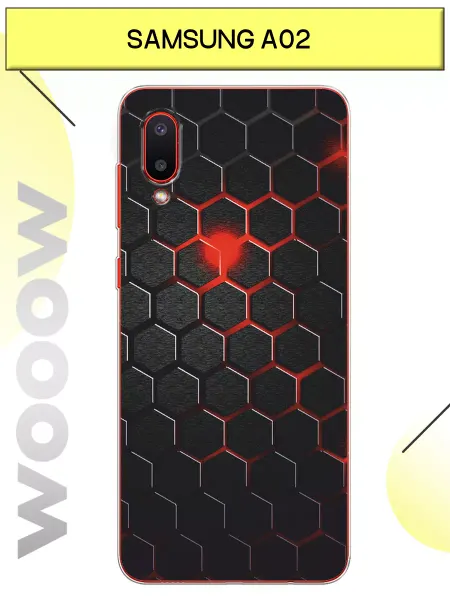 Samsung Чехол на Galaxy A02 карбон