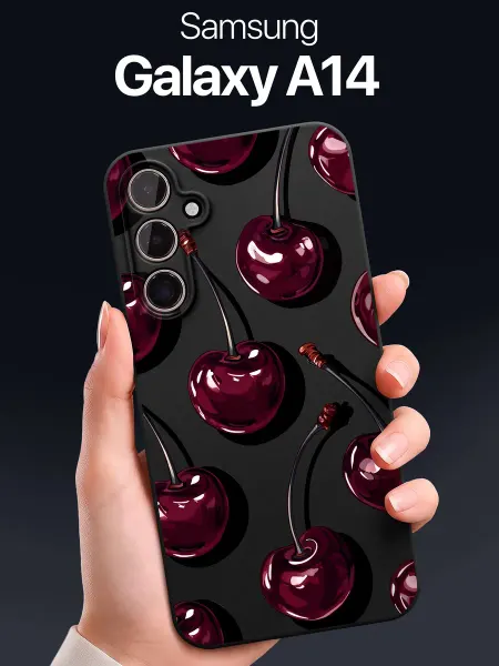 SCDesign Чехол на Samsung Galaxy A14 с вишнями