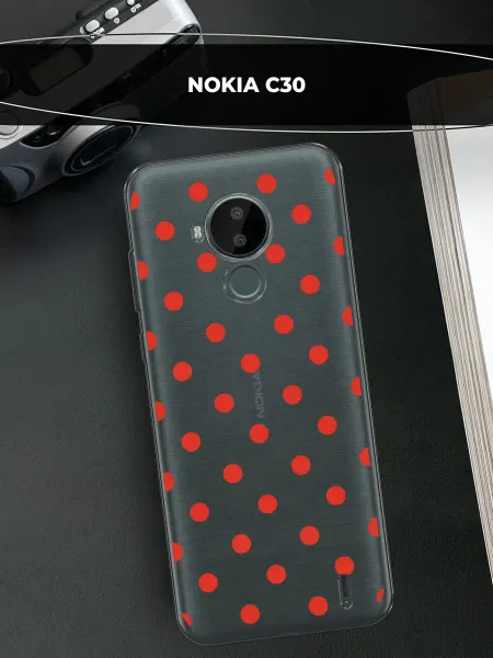 Nokia Чехол на C30 горошек