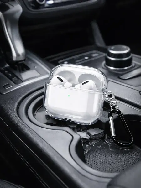 Нет бренда Чехол для AirPods Pro 3 с жидкими блестками, прозрачный