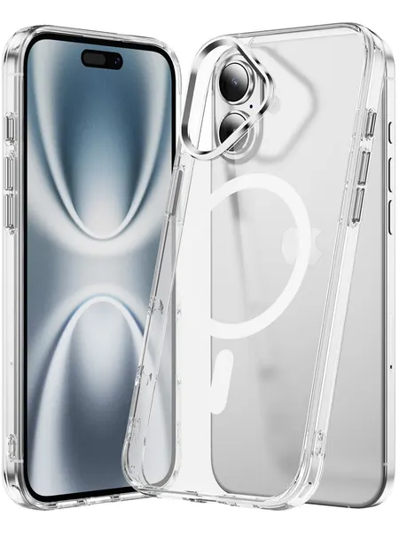 ZAZPOL Чехол для iPhone 17 / чехол на айфон 17 прозрачный, совместимый с магсейф, противоударный