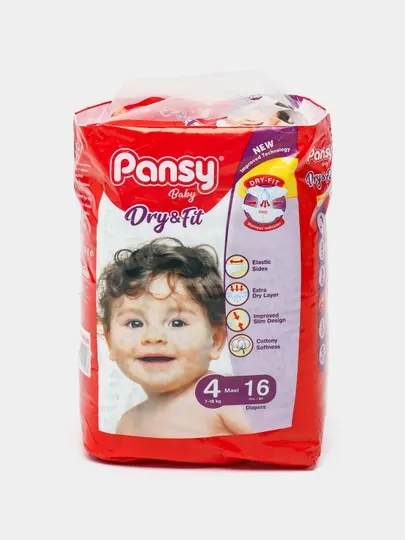 Детские подгузники Pansy, 4 Maxi, 16 шт