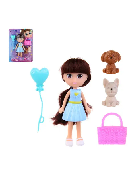 ИГРОЛЕНД Игрушка Кукла с питомцами 4 дизайна в ассортименте