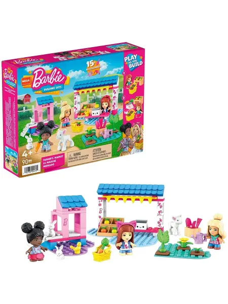 Mattel Конструктор Barbie Фермерский рынок 90 дет. HDJ85