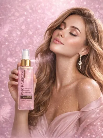 Pink Passion – Набор для ухода за телом из 4 средств (спрей, гель-душ, крем, скраб)