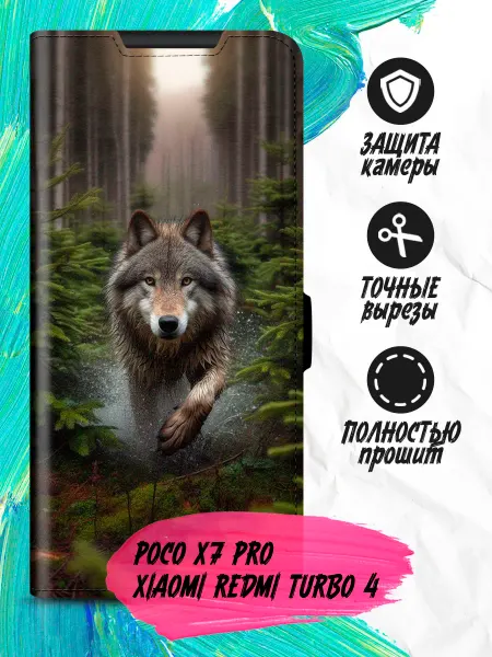 Xiaomi Чехол-книжка для Poco X7 Pro Redmi Turbo 4