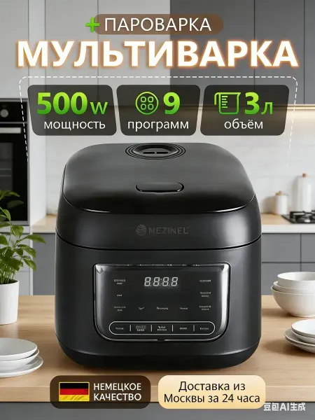 Небольшая мультиварка с быстрым приготовлением