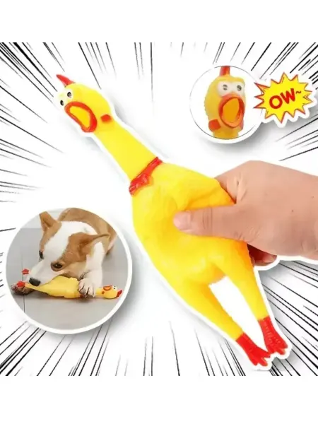 KAPRIZzz Игрушка курица пищалка, для собак 15см