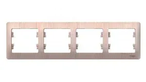 2 шт. Systeme Electric Glossa Сосна Рамка 4-постовая, горизонтальная, GSL001504