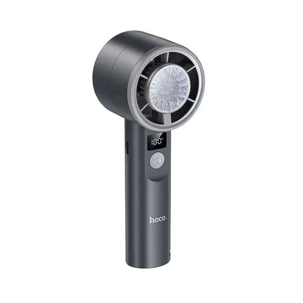 Портативный вентилятор Hoco HX612 Ice Peak Refrgerator, 2000 mAh, 5 speed, LED display, Черный