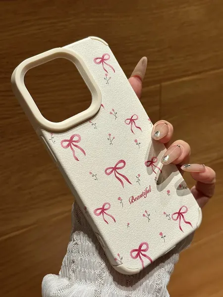 Чехол О'кейси, для iPhone 14 Pro Max, с принтом, защита камеры, белый, розовый
